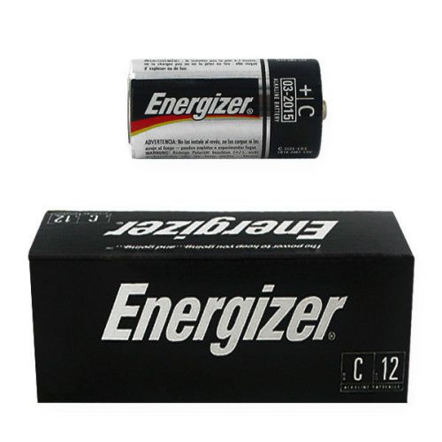 12 EACH C ENERGIZER ALKALINE BATTERIES, C SIZE BATTERY