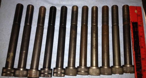 5/8&#034;x5 1/2&#034; Socket Head Cap Screw Bolt, Allen,11 TPI, Black oxide steel, QTY 11