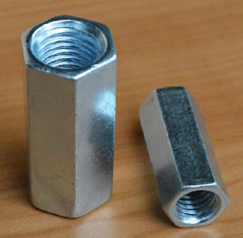 2pcs m12 x 1.75 pitch long rod coupling hex nut right hand thread for sale