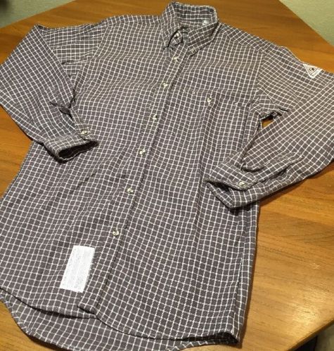 Bulwark Plaid FR Fire Resist Small S Protective Shirt Gear Euc Casual Purple