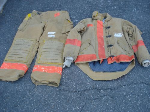 Set 38x28 pants jacket coat 42x32 firefighter turnout gear morning pride....s31 for sale