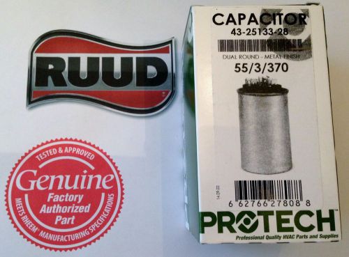 Rheem Ruud Capacitor 55 + 3 uf 370 volt 43-25133-28