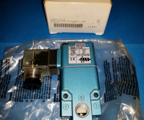 New mac model 225b-111jc solenoid valve 110/120 vac 24 vdc coil for sale