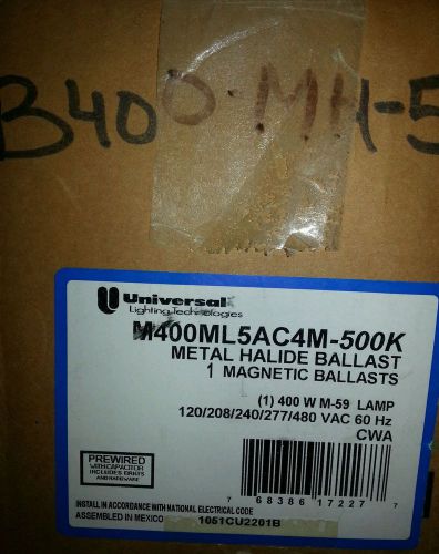 Universal 400 Watt MH Ballast M400ML5AC4M-500K Metal Halide 120-480V M59 18446