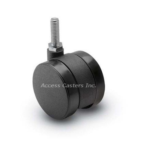 50stsns-507 50mm swivel caster, nylon twin wheel, 5/16 x 18 x 1 threaded stem for sale