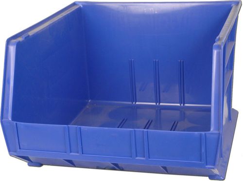 10 Plastic Stackable Bins - Blue, 18 x 16 1/2 x 11&#034; - Uline Part # S-12422