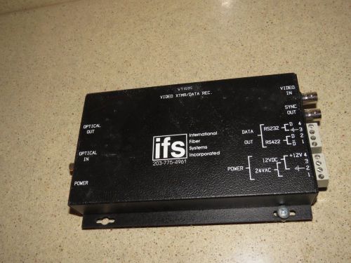 IFS INTERNATIONAL FIBER SYSTEMS VT1502 VIDEO XTMR/DATA RECEIVER