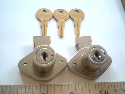 2 KENSTAN Nickel Diecast Spring Bolt 3209 DRAWER LOCK  DL BR S 3209 PN NNNN