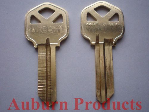 KW1 KWIKSET KEY BLANKS BRASS / PKG. OF 5  /  MADE IN USA /  FREE SHIPPING