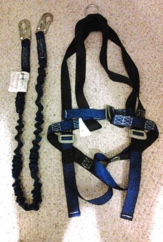 Elk River Construction Plus Harness &amp; Lanyard model 48103 adjustable small--X-Lg