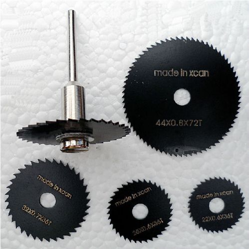 5pcs HSS Saw Blades Rotary Tool Circular Saw Blade Mandrel fit 3.175mm W/ Shank