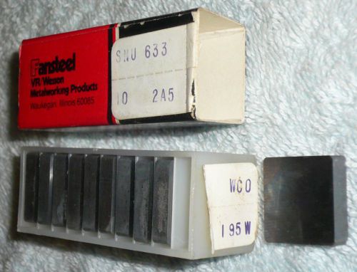 (10) NOS VR/Wesson Carbide Indexable Inserts USA,  SNU 633 Grade 2A5, WCO 195W