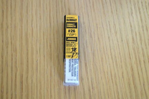 Dewalt #26 wire cobalt jobber length drill bit (8-pack) for sale