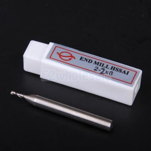 HY High Speed Steel HSS 2-Flute 2x6mm Shank All-Ground End Milling Mill Cutter