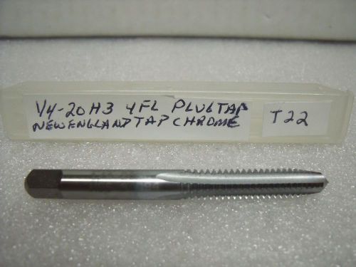 1/4”-20 Tap GH3 4 flute Plug tap Chrome New England Tap HSS USA – NEW -T22