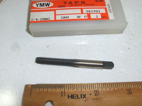 YMW 1/4-20 GH3 4-FLUTE PLUG TAPS  (3 PC)