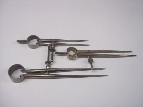 Vintage caliper / divider lot of 3 for sale