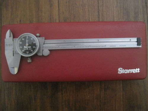 Starrett No. 120A Dial Caliper w/ Case, Black Dial, New