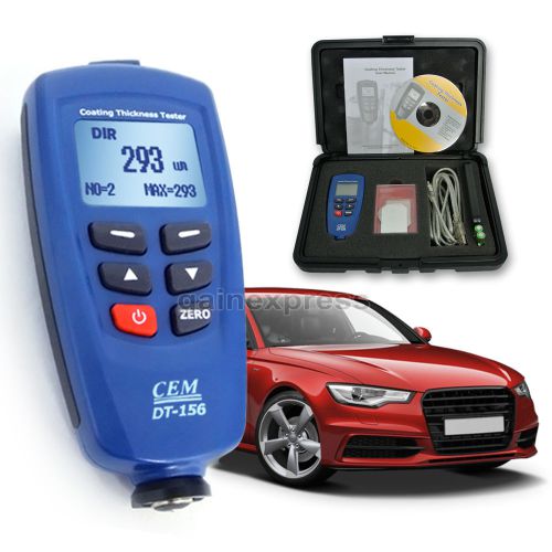 CEM DT-156 Pro Paint Coating Thickness Meter Gauge Auto F/NF Probe Tester 1250um