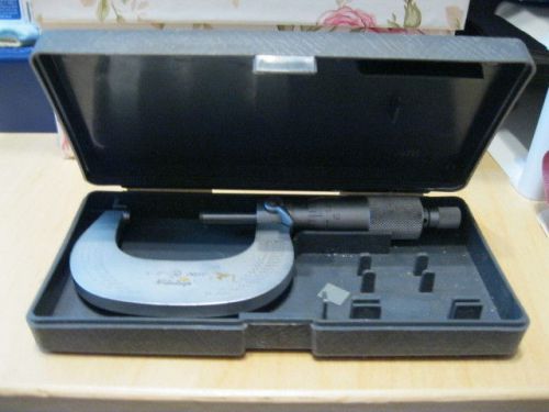 MITUTOYO 1-2 .0001&#034; BLADE MICROMETER    w/ CASE