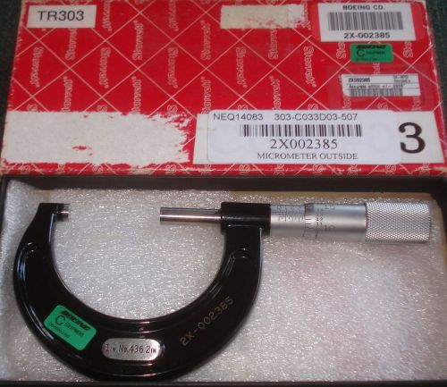 STARRETT 436P-2 OUTSIDE MICROMETER 1-2 IN PLAIN FACES