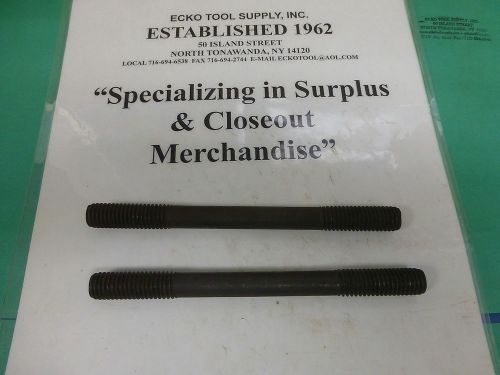 STUDS FOR T-SLOT WORK 1/2-13 DIAMETER x 6&#034; LONG DOUBLE END NEW 2 PCS $1.65