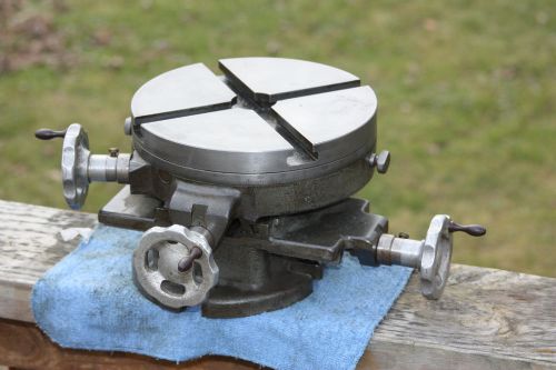 VINTAGE PALMGREN 8&#034; ROTARY TABLE CRAFTSMAN ATLAS MILL X Y CROSS SLIDE compound