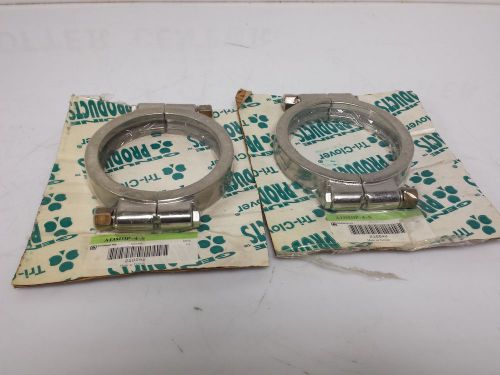 LOT (2) Tri-clover Clamp 4&#034; A13MHP-4-S