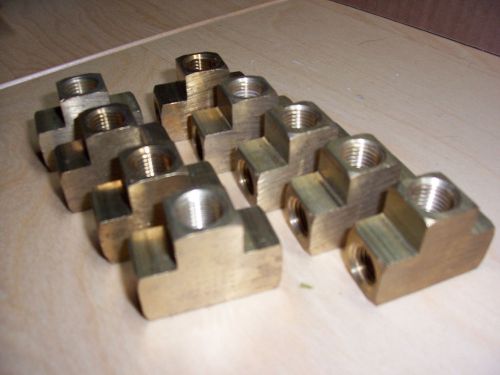 9 pieces brass 1/2&#034; npt threaded female tube tee new old stock for sale