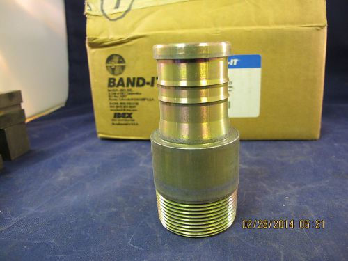 Hose barb (kc nipple) 1-1/2&#034; npt for 1-1/2&#034; hose high carbon steel e046 band it for sale