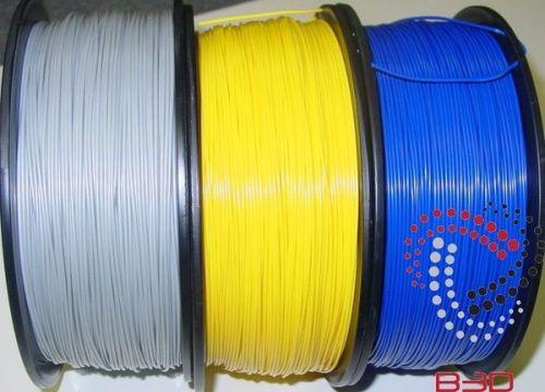 1.75 mm filament 4 3d printer. abs yellow,blue, and gray bundle spools for sale