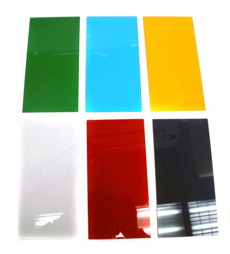 1 set acrylic sheet transparent 20x10cm green blue orange clear red black-purple for sale