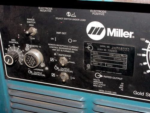 MILLER GOLDSTAR DC ARC WELDER 300SS POWCON CONTROLS