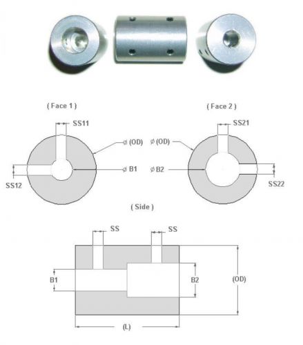 Rigid Coupling 1/4&#034;-10mm bore Stepper Motor to Ball Screw CNC KIT Router Mill