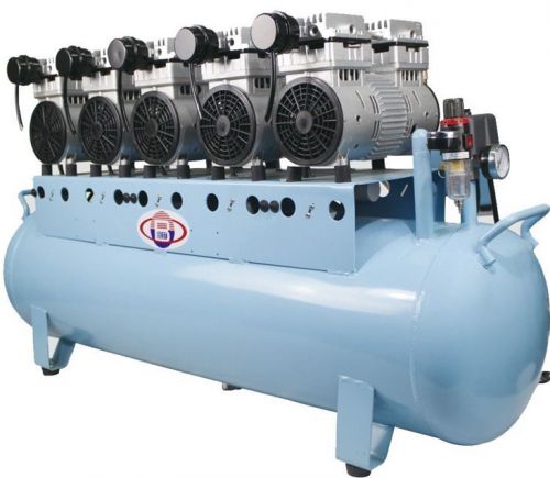 180L Auto Dental One-Driving-Ten Silent Oilless Air Compressor Noiseless 3 HP