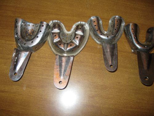 VINTAGE PRFORATED DENTAL IMPRESSION TRAYS