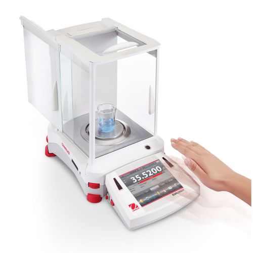 OHAUS EX224 AUTO DOOR EXPLORER ANALYTICAL BALANCE 220g 0.1mg MAKE OFFER WARRANTY