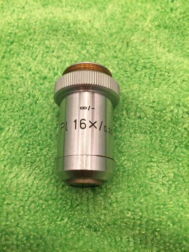 LEITZ WETZLAR PL16X/0.30 MICROSCOPE OBJECTIVE