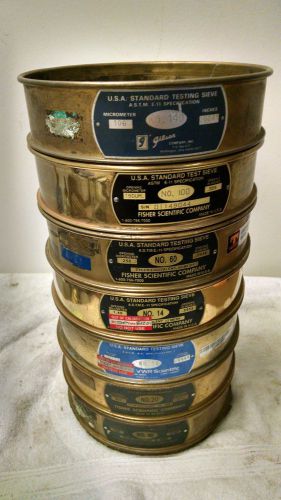 LOT OF 7 USA STANDARD TESTING SIEVE&#039;S