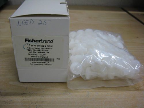 FISHERBRAND 09-720-5 13 MM SYRINGE FILTER QTY: 100/PK