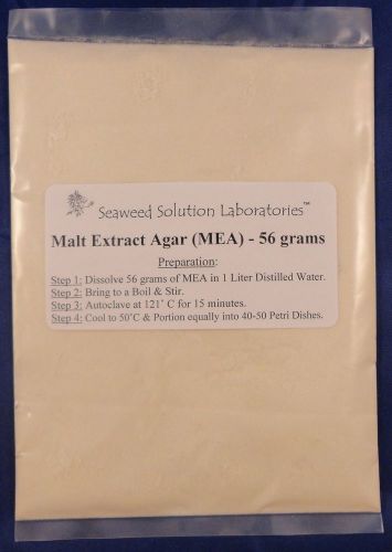 Malt Extract Agar (MEA) 56 grams - Great For Growing Mushrooms! - Yields 1 Liter