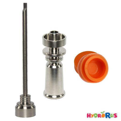 10mm Female Titanium Nail + Ti Cap w/ 1 Hole + FREE Jar