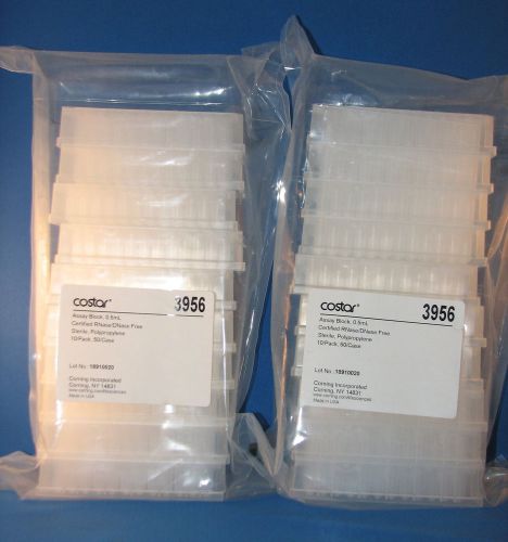 New corning costar 96 well assay v bottom blocks 0.5ml # 3956 (qty 20) for sale