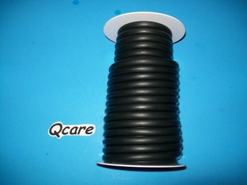 50 Continuous Feet 1/4&#034; ID x 1/16 wall x 3/8 OD Black Latex Tubing One Piece lon