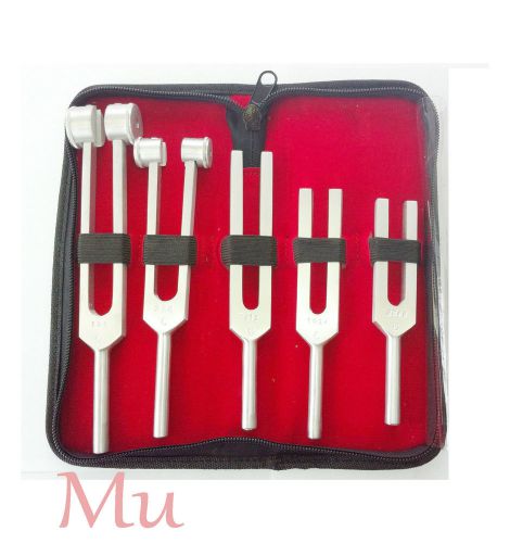 5 Tuning Fork Set Medical Surgical Chiropractic Physical Diagnostic instruments