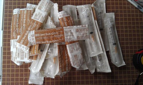 9R27 SYRINGES, B-D 3ML SUB-Q, TWO DOZEN, NEW OTHER