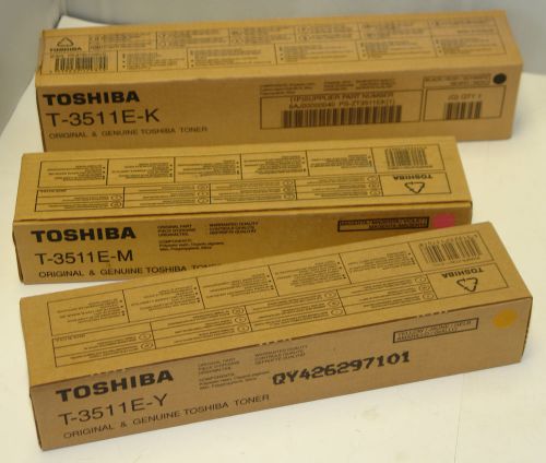 NEW GENUINE TOSHIBA PRINTER PHOTOCOPIER T-3511E-Y, T-3511E-M T-3511E-K TONERS