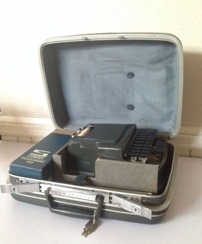 Vntg STENO-MARK Stenograph Reporter Shorthand Machine w/Samsonite Case,Tripod