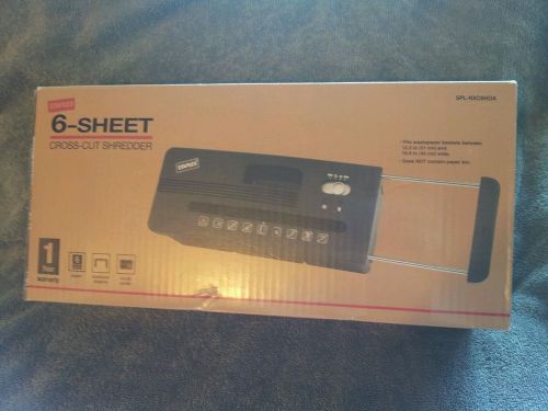 New! Staples 6-Sheet Cross-Cut Shredder