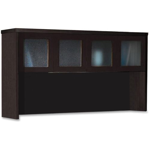 Aberdeen Series Laminate Glass Door Hutch, 72w x 15d x 39-1/4h, Mocha